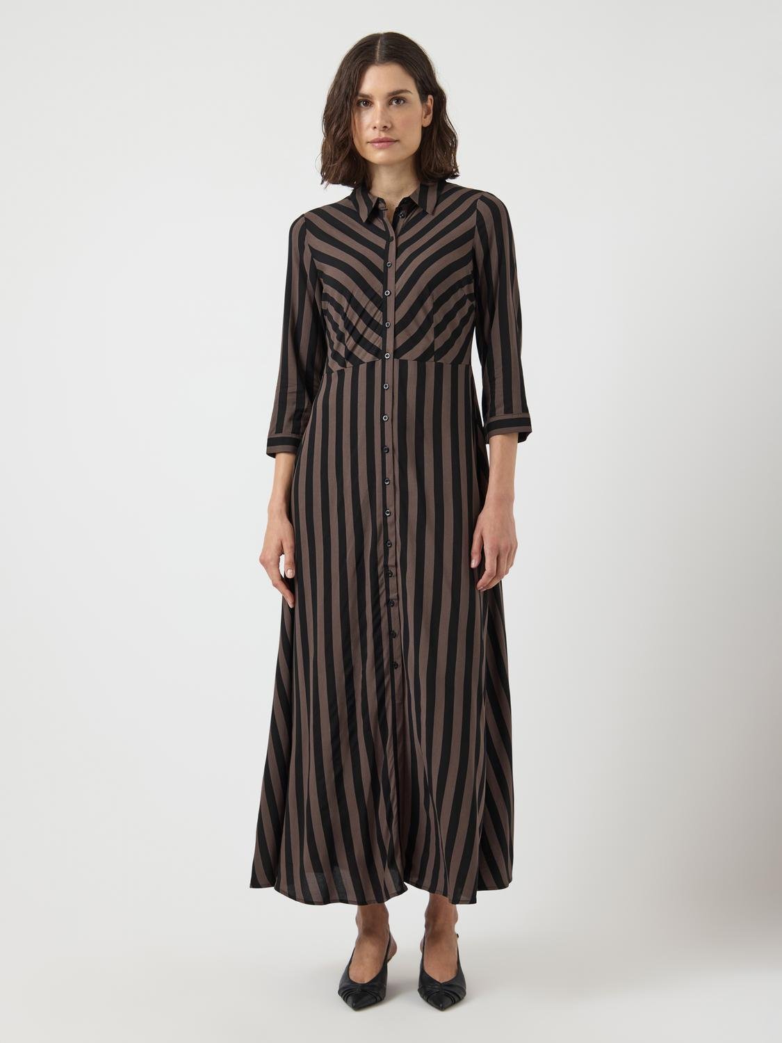 YASSAVANNA Long Dress - Chocolate Brown - VERO MODA & VILA Bergvik